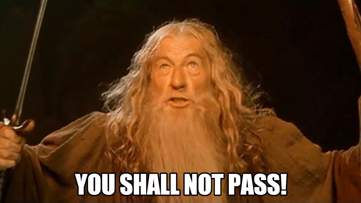 you shall not pass meme image