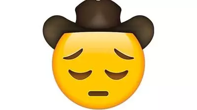 sad cowboy emoji