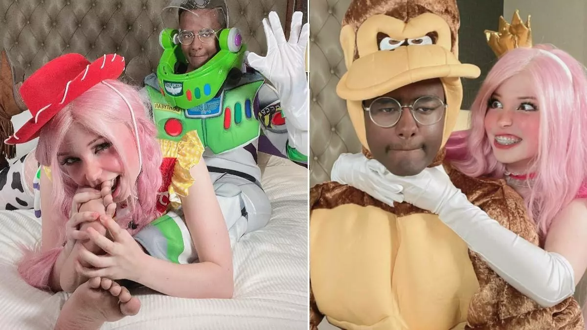 belle delphine and twomad photoshoot meme image