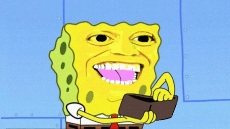 spongebobs wallet meme image