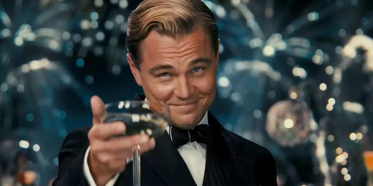 great gatsby reaction leonardo dicaprio toast meme image