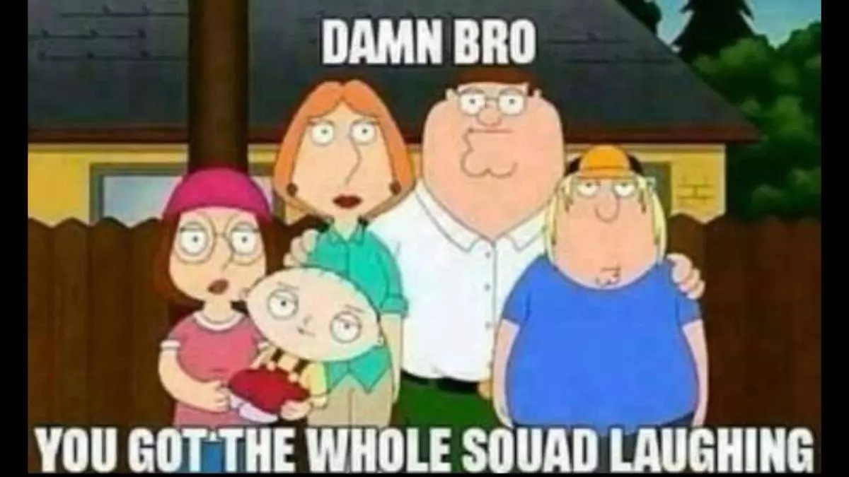 you got the whole squad laughing meme image