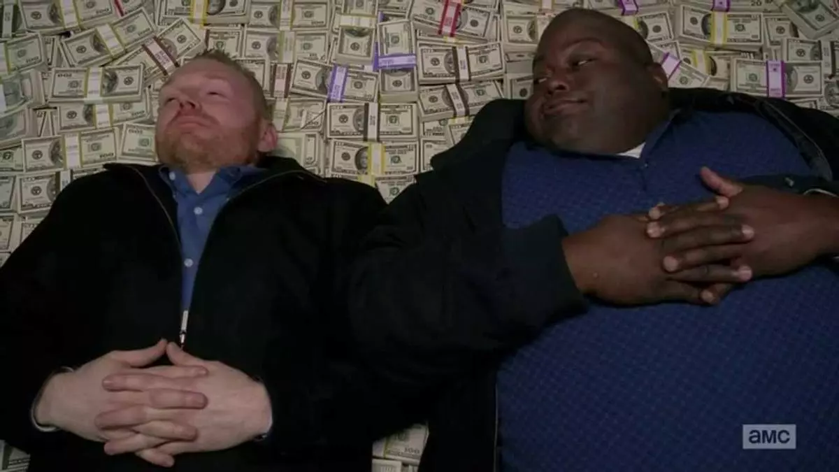 huell rolling in money meme image