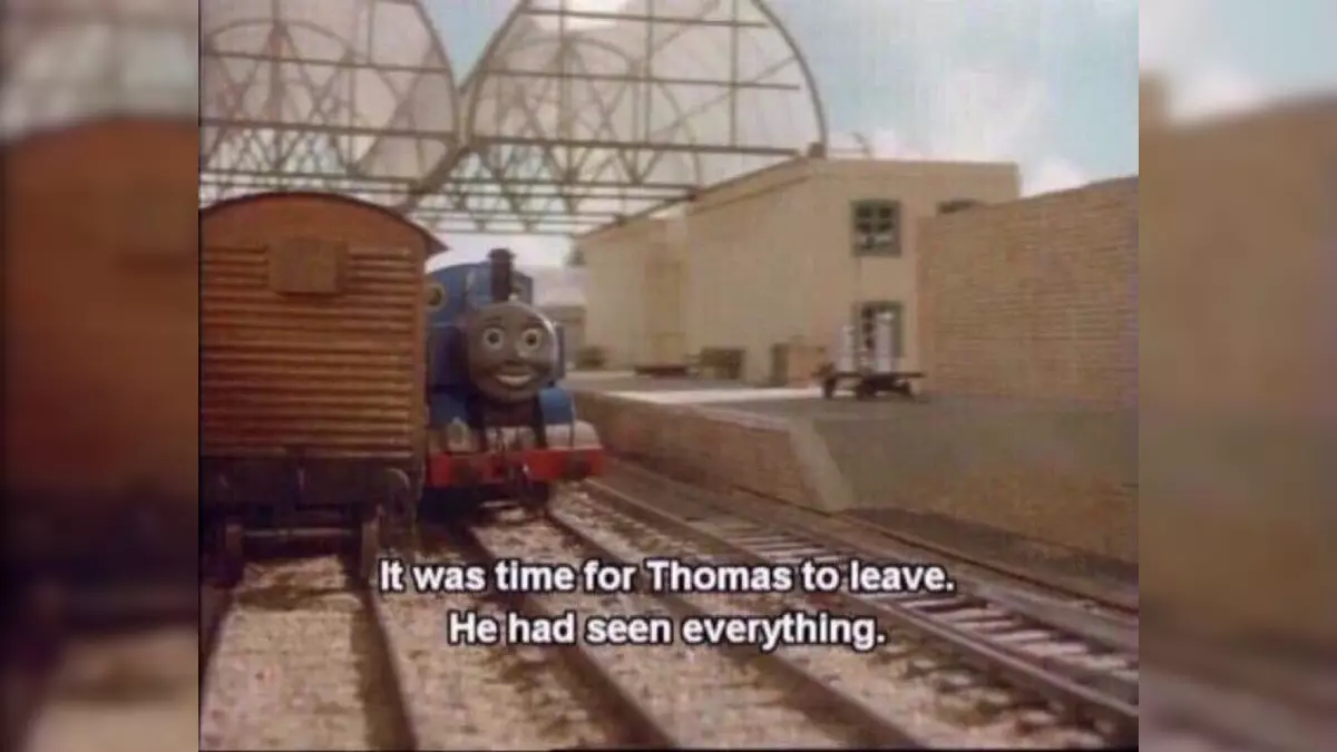 it was time for thomas to leave meme image