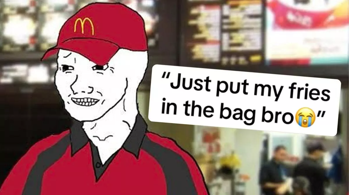 just put my fries in the bag bro meme image