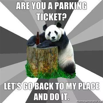 pickup line panda meme image