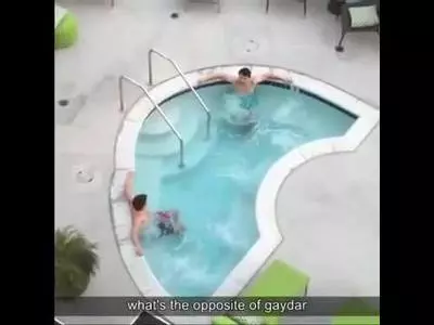 two bros chillin in a hot tub