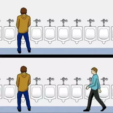 urinal etiquette meme image