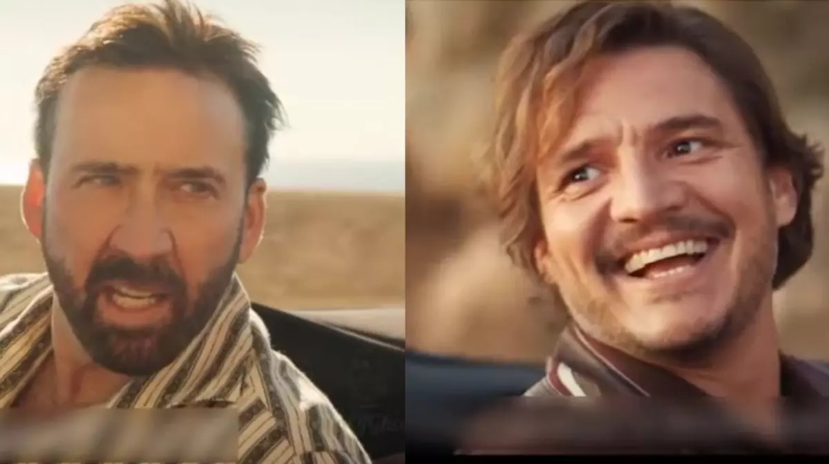 nicolas cage looking at pedro pascal make your own kind of music meme image