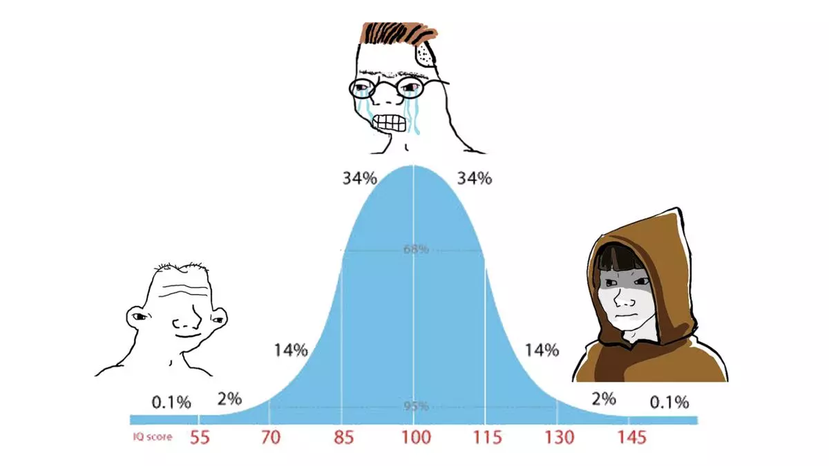 iq bell curve midwit meme image