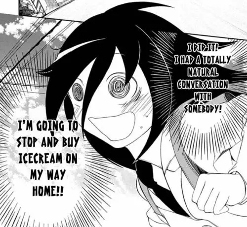 watamote its not my fault that im not popular meme image