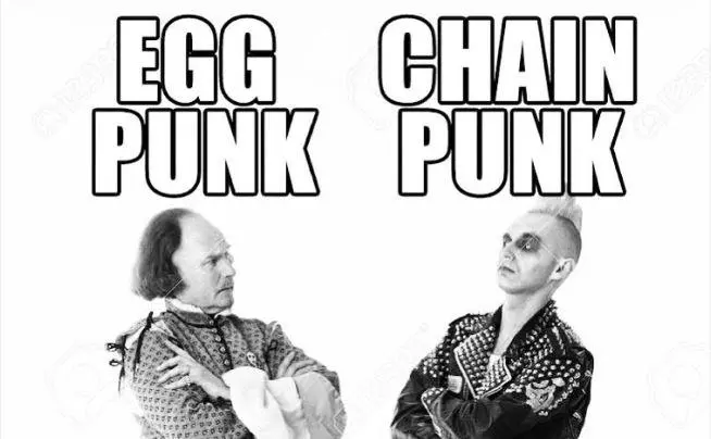 egg punk vs chain punk meme image