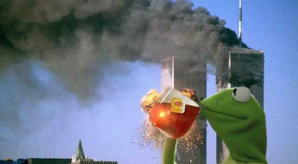 kermit did 911 meme image