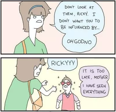 dont look at them ricky