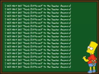 bart simpsons chalkboard parodies