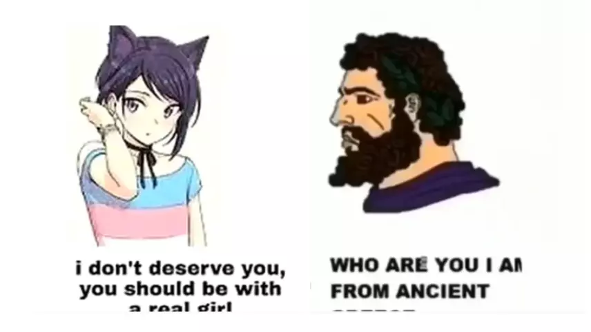 who are you i am from ancient greece meme image