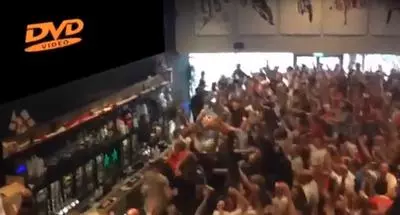 soccer celebration in a bar