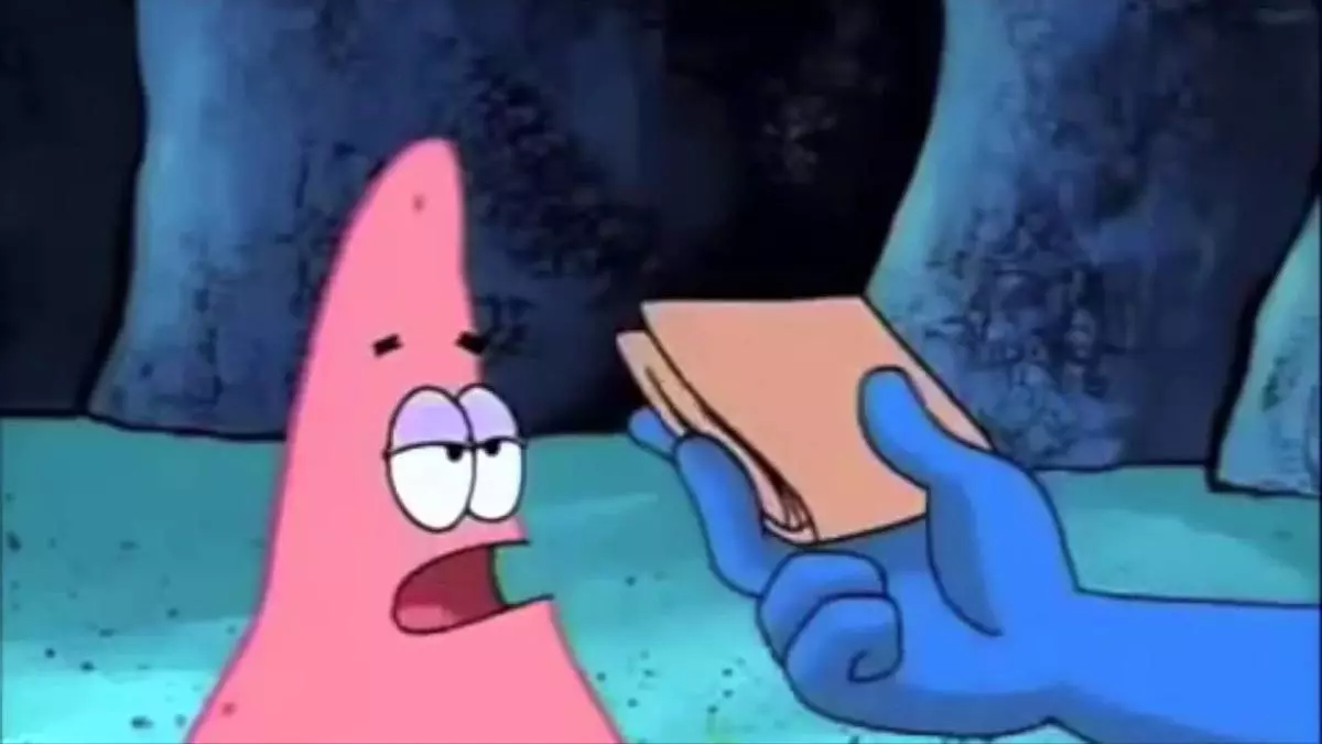 patrick stars wallet meme image