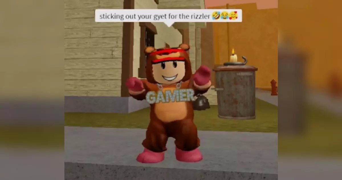 sticking out your gyat for the rizzler meme image