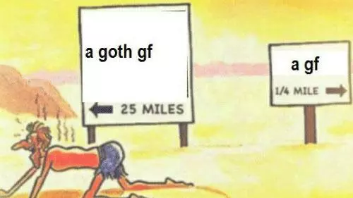 goth gf meme image