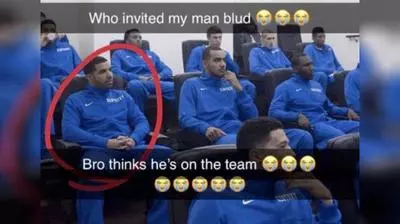 blud thinks hes on the team who invited my man blud