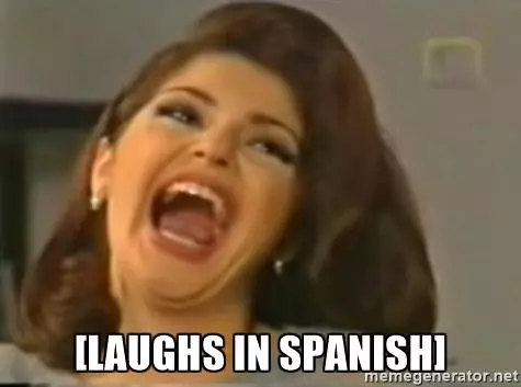 laughs in spanish meme image
