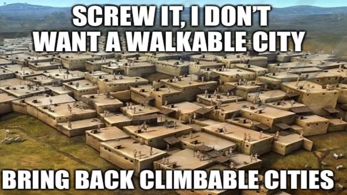 walkable cities meme image