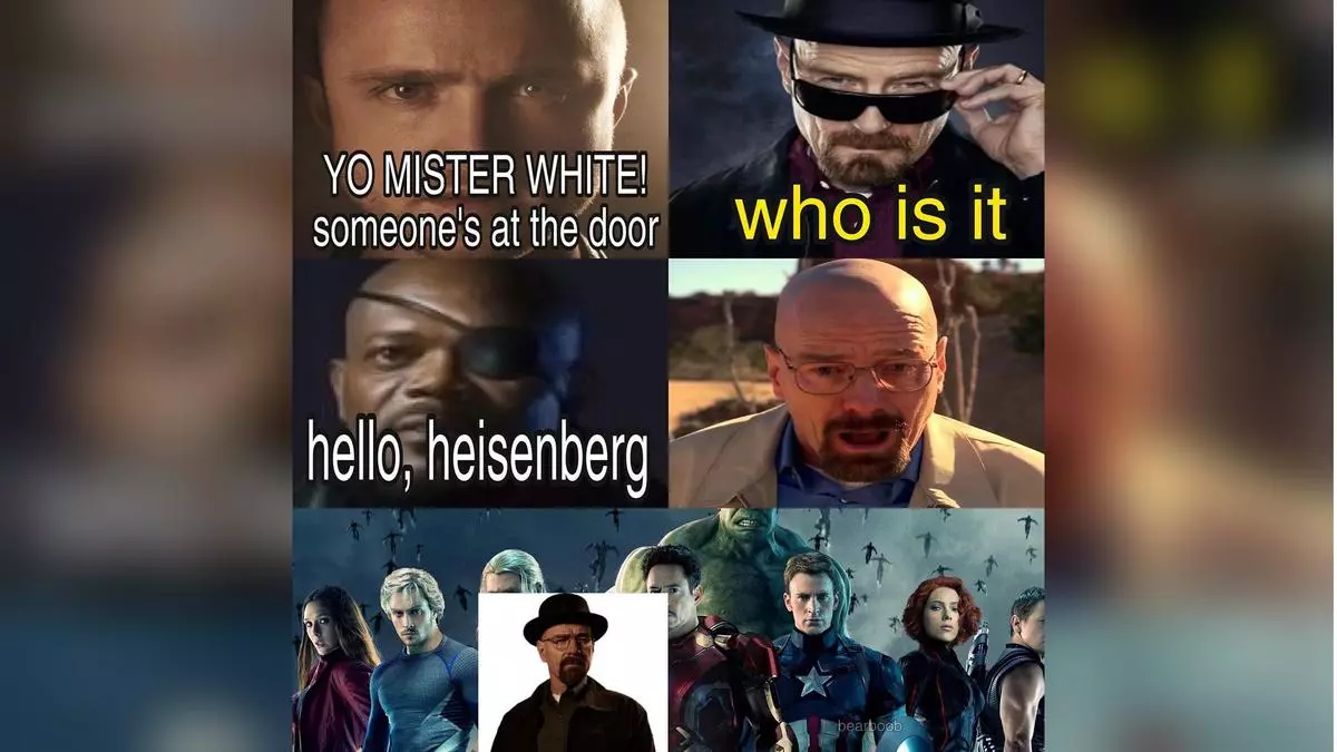 yo mister white someones at the door meme image