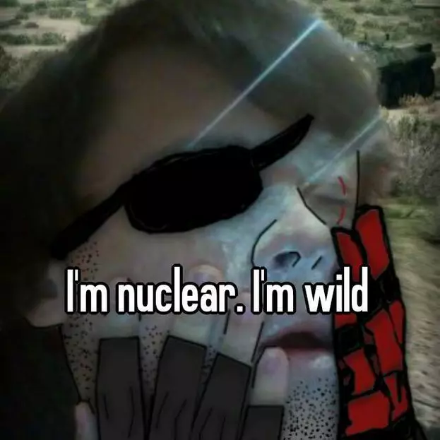 nuclear standing on the edge meme image