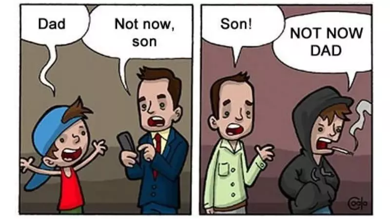 not now son meme image