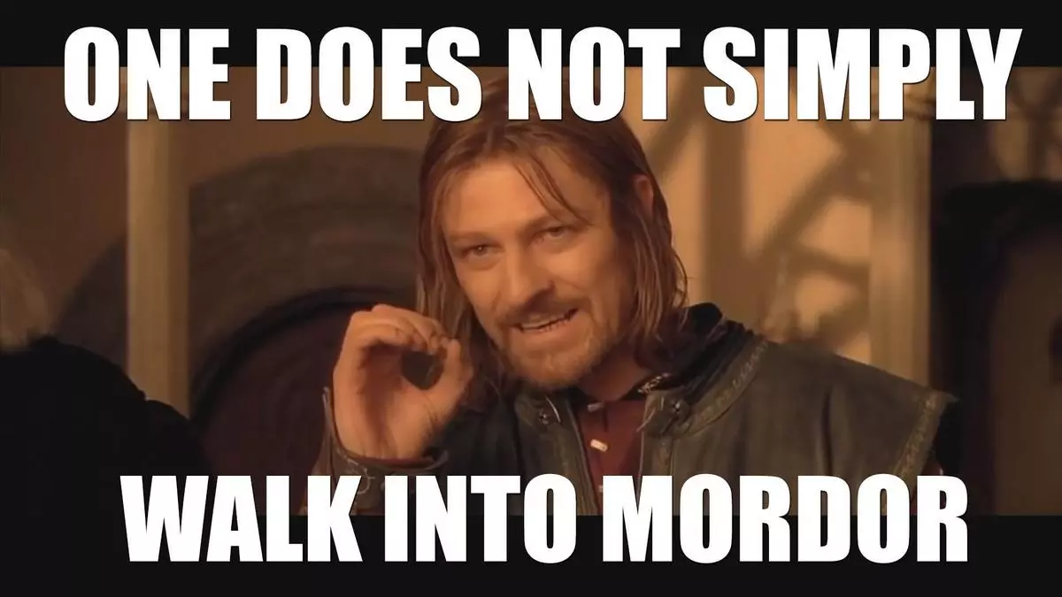 one does not simply walk into mordor meme image