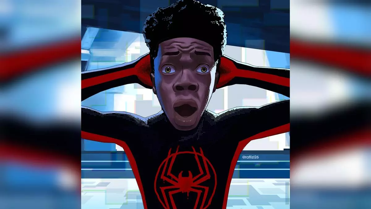 shocked miles morales meme image