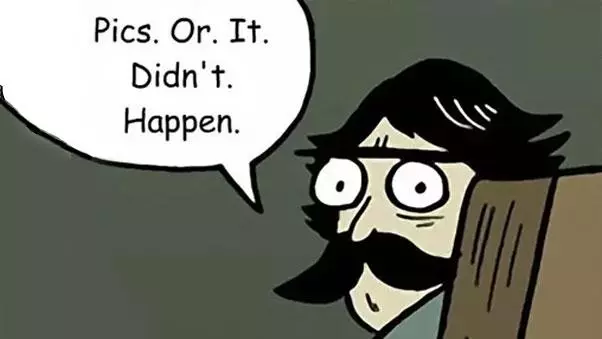 pics or it didnt happen meme image