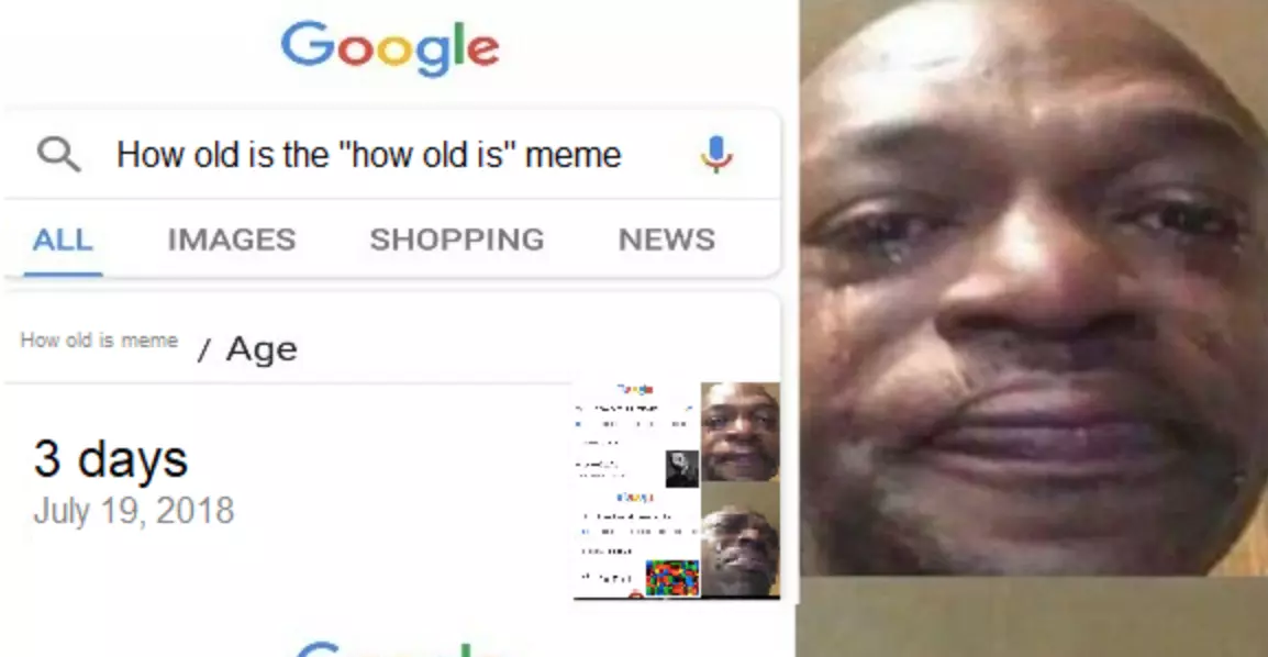 how old is google searches meme image