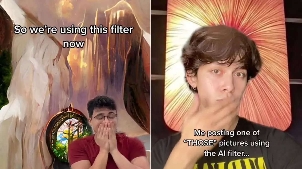 reverse ai art filter nudes on tiktok meme image