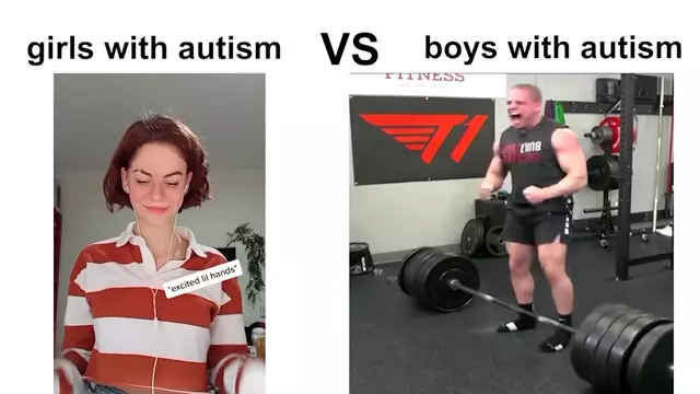 girls with autism vs boys with autism meme image