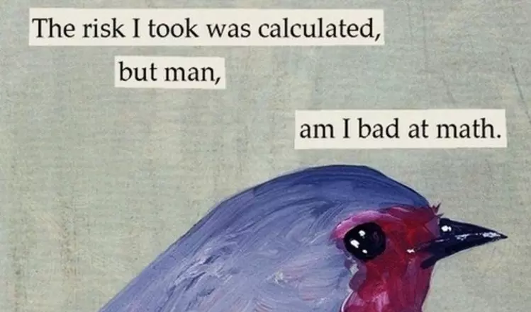 the risk i took was calculated meme image