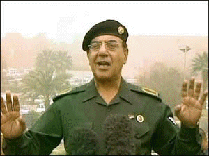 comical ali baghdad bob meme image