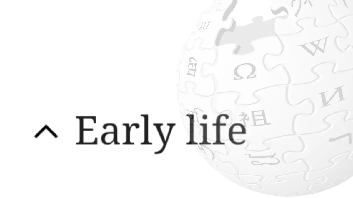 early life wikipedia section meme image