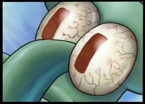 sleeping squidward meme image