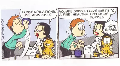 garfield dog semen comic strip