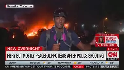 cnn fiery but mostly peaceful protests parodies