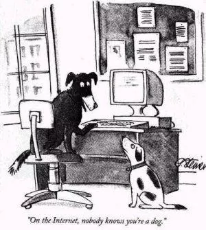 on the internet nobody knows youre a dog