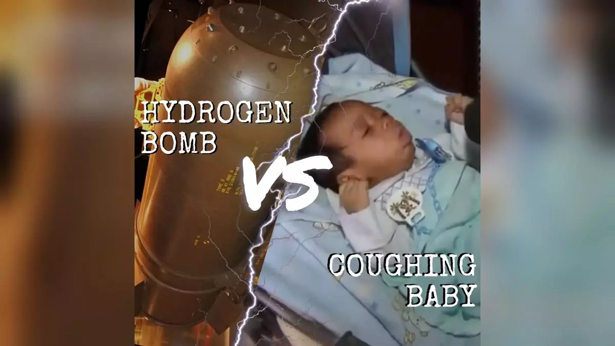 hydrogen bomb vs coughing baby meme image