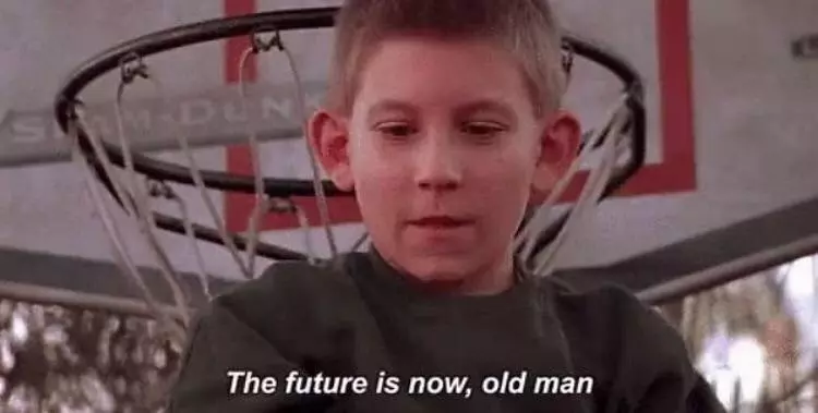 the future is now old man meme image