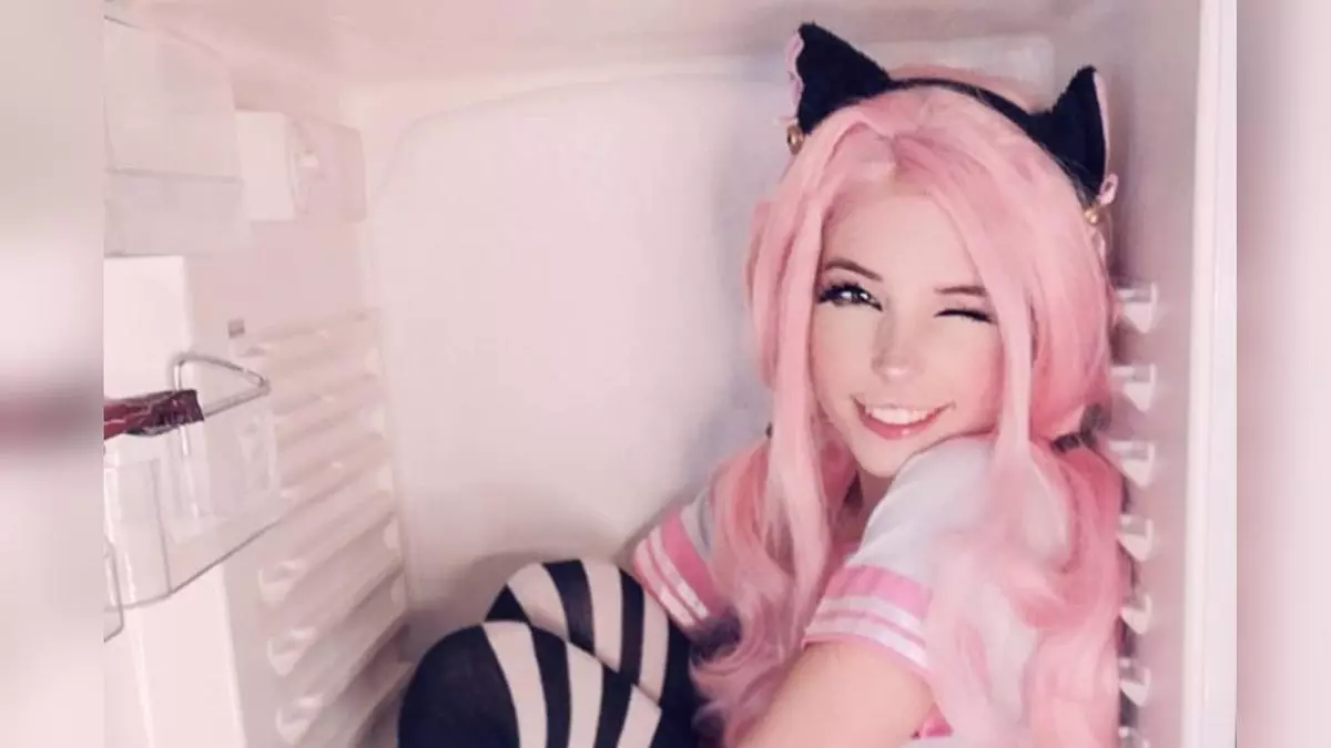 belle delphine in a fridge meme image