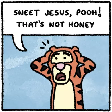 sweet jesus pooh thats not honey meme image