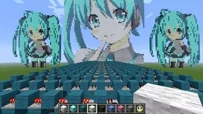 hatsune miku created minecraft