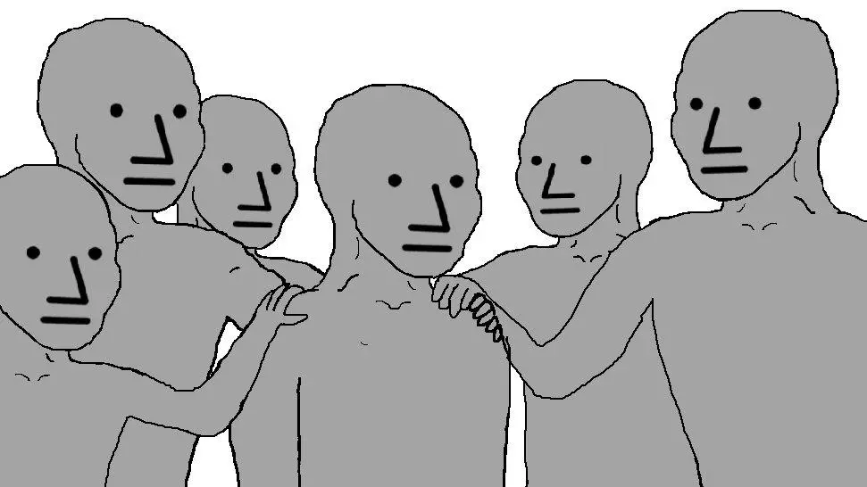 npc wojak meme image