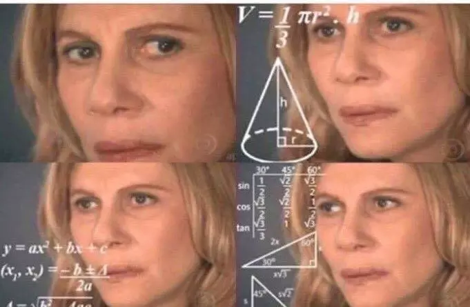 math lady confused lady meme image